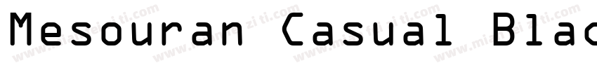 Mesouran Casual Black SSi Bold Italic字体转换